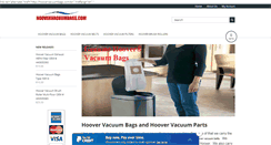 Desktop Screenshot of hoovervacuumbags.com